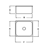 Osculati SS Rectangular Sink 298 x 238 x 150mm Deep - PROTEUS MARINE STORE