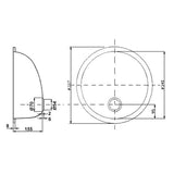 Osculati SS Round Hand Basin / Sink 340mm ID - PROTEUS MARINE STORE