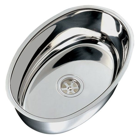 Osculati SS Oval Hand Basin / Sink 356 x 240mm ID - PROTEUS MARINE STORE