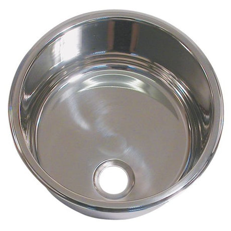 Osculati Stainless Steel Round Sink 300mm ID x 180mm Deep - PROTEUS MARINE STORE