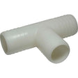 AG Plastic Tee 1-1/2" Hose Barbs - PROTEUS MARINE STORE