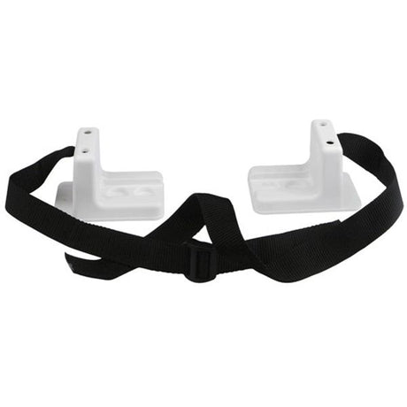 Can Plastic Tank Brackets with Straps (White) - PROTEUS MARINE STORE