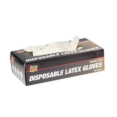 Triple QX Powder Free Latex Gloves Small Box of 100 - PROTEUS MARINE STORE