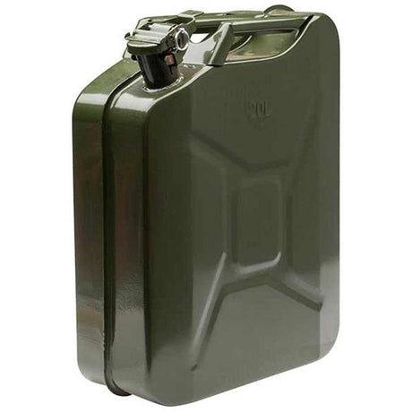 Petrol Fuel Can (20 Litres / Green Metal) - PROTEUS MARINE STORE