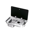 CAN 1 Left Handed Burner Sink Combi Unit c/w Glass Lid & Piezo Ign - PROTEUS MARINE STORE
