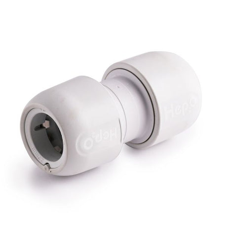 Hep2O HD1 15mm Straight Connector White - PROTEUS MARINE STORE