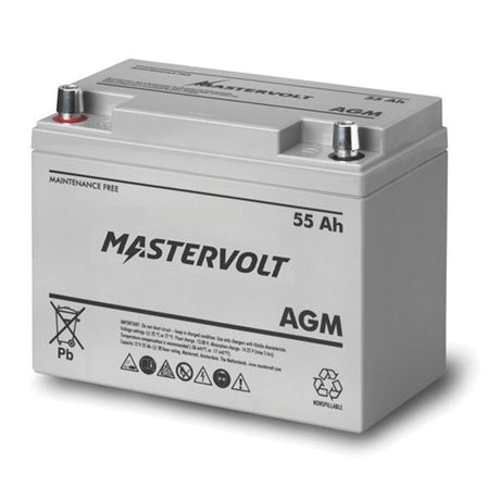 Mastervolt 12 Volt AGM Battery (55Ah) - PROTEUS MARINE STORE