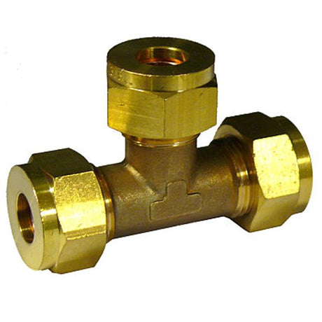 AG Equal Tee Gas Coupling 10mm Compression - PROTEUS MARINE STORE