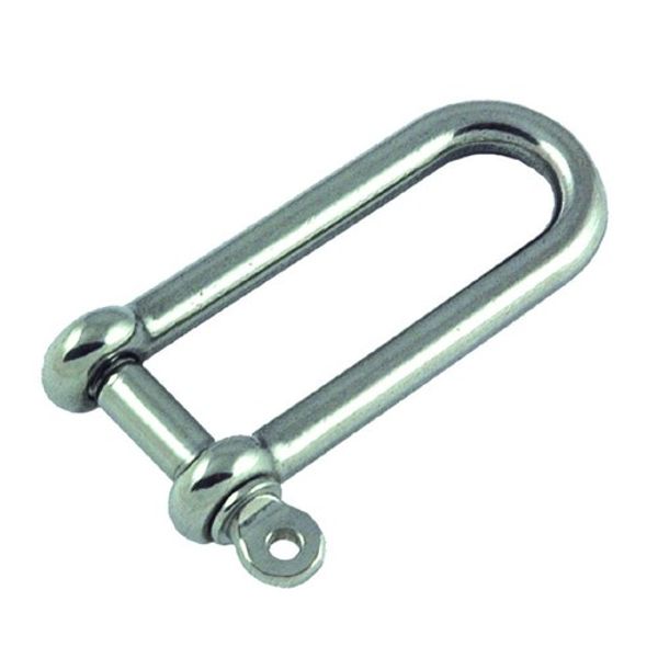AG Dee Shackle Long Stainless Steel 4mm - PROTEUS MARINE STORE