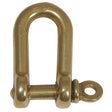 AG D Shackle Brass Pin 8mm x 17mm ID - PROTEUS MARINE STORE