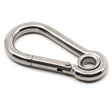 AG Carbine Hook with Eye Stainless Steel 6mm x 60mm - PROTEUS MARINE STORE