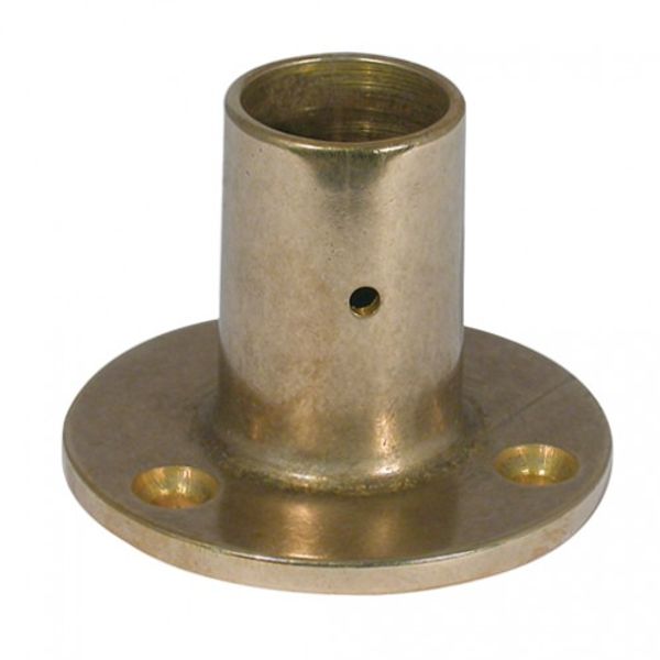 AG Flagpole Socket Brass 70 x 25mm ID Vertical - PROTEUS MARINE STORE