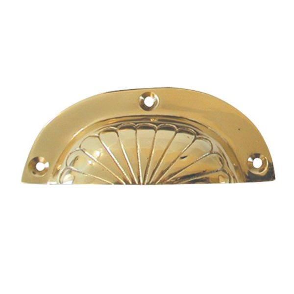 AG Fluted Drawer Pull Cast Brass - PROTEUS MARINE STORE