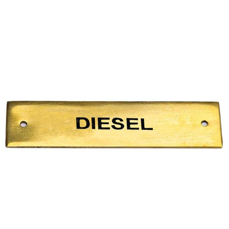 AG SP Diesel Label Brass 57 x 12mm - PROTEUS MARINE STORE