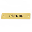 AG SP Petrol Label Brass 57 x 12mm - PROTEUS MARINE STORE