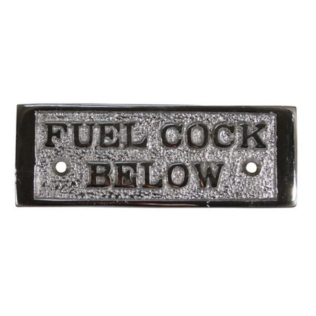 AG Fuel Cock Below Name Plate Chrome - PROTEUS MARINE STORE