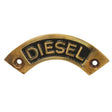 AG Diesel Deck Filler Name Plate Brass - PROTEUS MARINE STORE