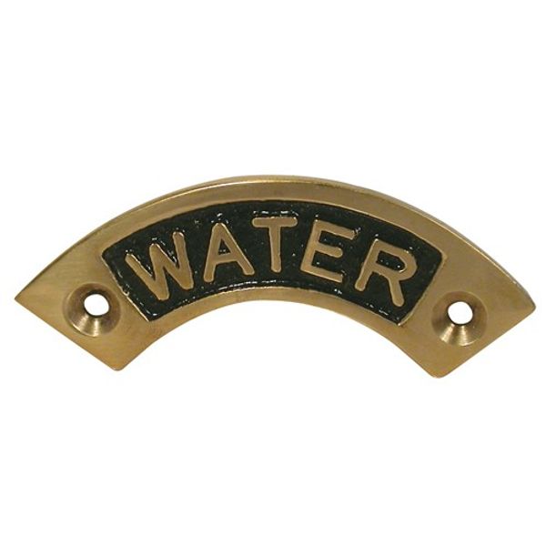 AG Water Deck Filler Name Plate Brass - PROTEUS MARINE STORE