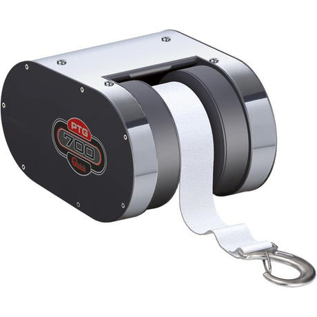 Quick PTG700 Capstan with Strap Roller (Horizontal / 250W / 12V) - PROTEUS MARINE STORE