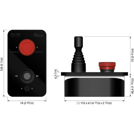 Quick Thruster Joystick Control Panel with Main Switch TCD2062 - PROTEUS MARINE STORE