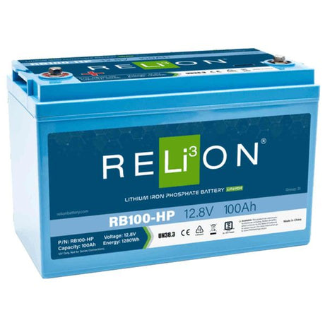 RELiON RB100-HP Lifepo4 Lithium Ion Battery (12V / 100Ah / HP 4SC) - PROTEUS MARINE STORE