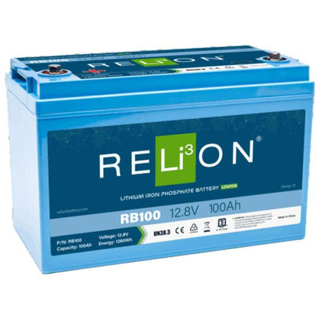 RELiON RB100 Lifepo4 Lithium Ion Battery (12V / 100Ah / 4SC) - PROTEUS MARINE STORE