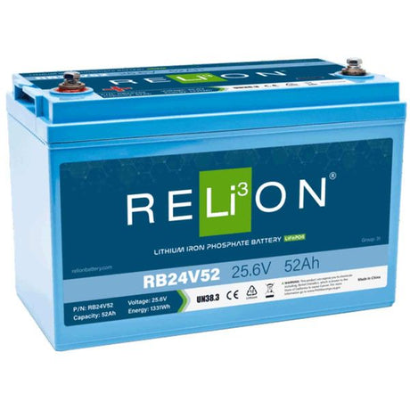 RELiON RB24V52 Lifepo4 Lithium Ion Battery (24V / 52Ah) - PROTEUS MARINE STORE