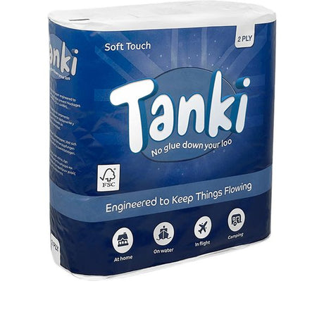 Tanki Toilet Rolls 2-Ply Soft Touch (9 Roll Pack / Plastic Free) - PROTEUS MARINE STORE