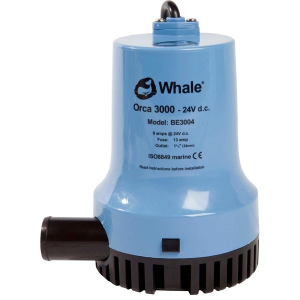 Whale Orca Electric Submersible Bilge Pump 3000GPH 24V - PROTEUS MARINE STORE