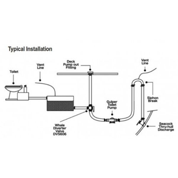 Whale Gulper Toilet Waste Pump 12V - PROTEUS MARINE STORE