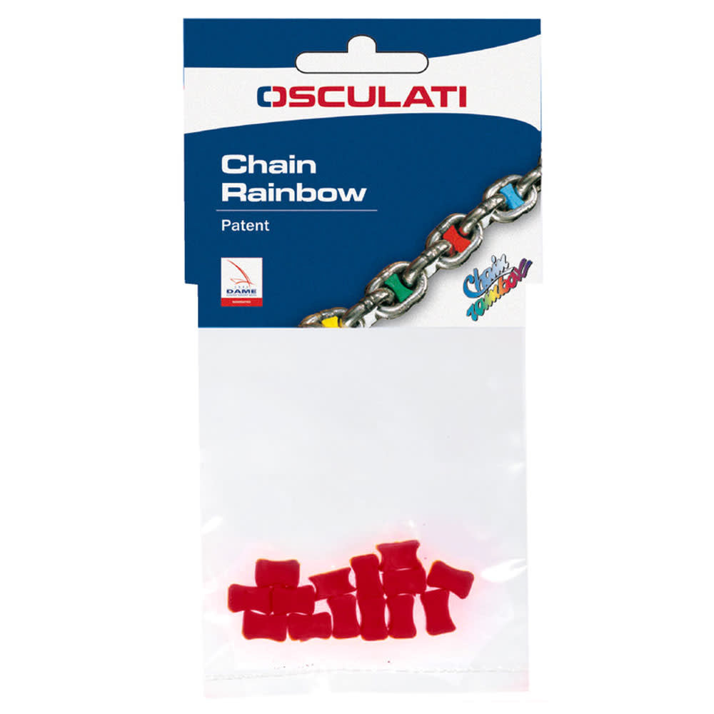 Osculati Chain Markers 10 Pack - Red 8mm - PROTEUS MARINE STORE