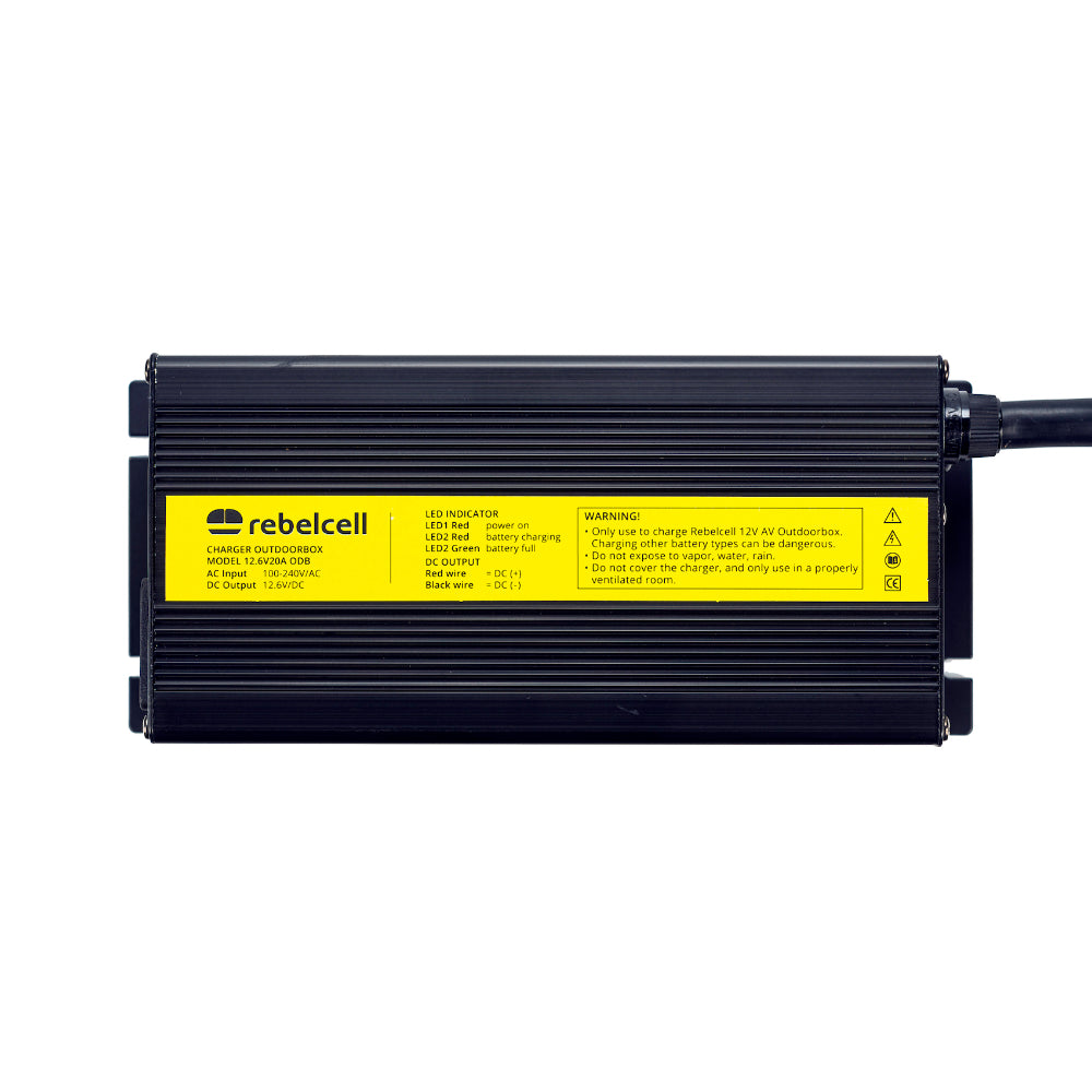 Rebelcell 12.6V20A Charger for Outdoorboxes - 12V 20A - PROTEUS MARINE STORE