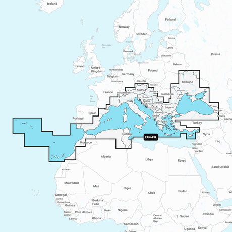 Garmin Navionics+ Chart: EU643L - Mediterranean & Black Sea - PROTEUS MARINE STORE