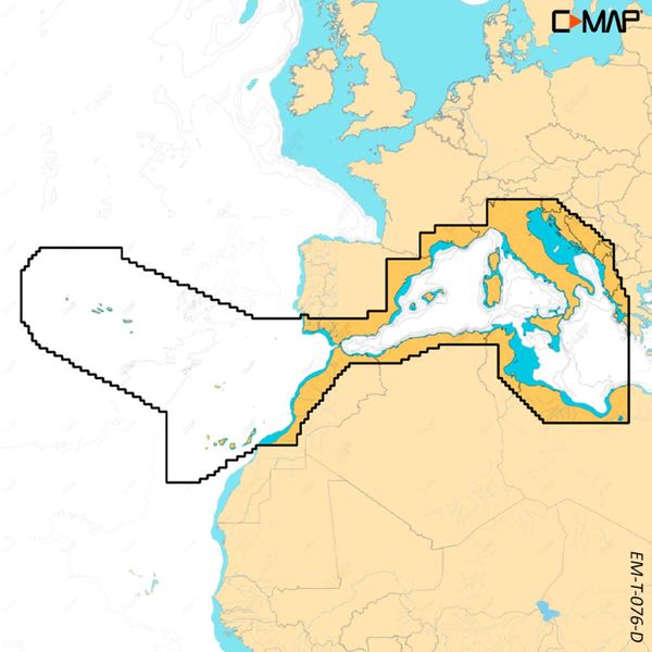 C-Map Discover X M-EM-T-076-D-MS West Mediterranean (Large) - PROTEUS MARINE STORE