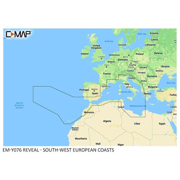 C-Map Reveal M-EM-Y076-MS South-West European Coasts (Large) - PROTEUS MARINE STORE