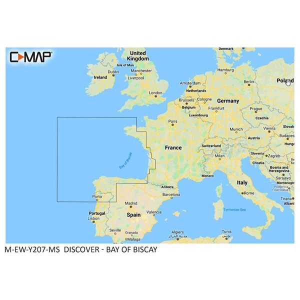 C-Map Discover M-EW-Y207-MS Bay Of Biscay (Medium) - PROTEUS MARINE STORE