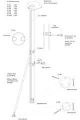 Scanstrut 1.9m pole for Radomes or 30cm satcom - PROTEUS MARINE STORE