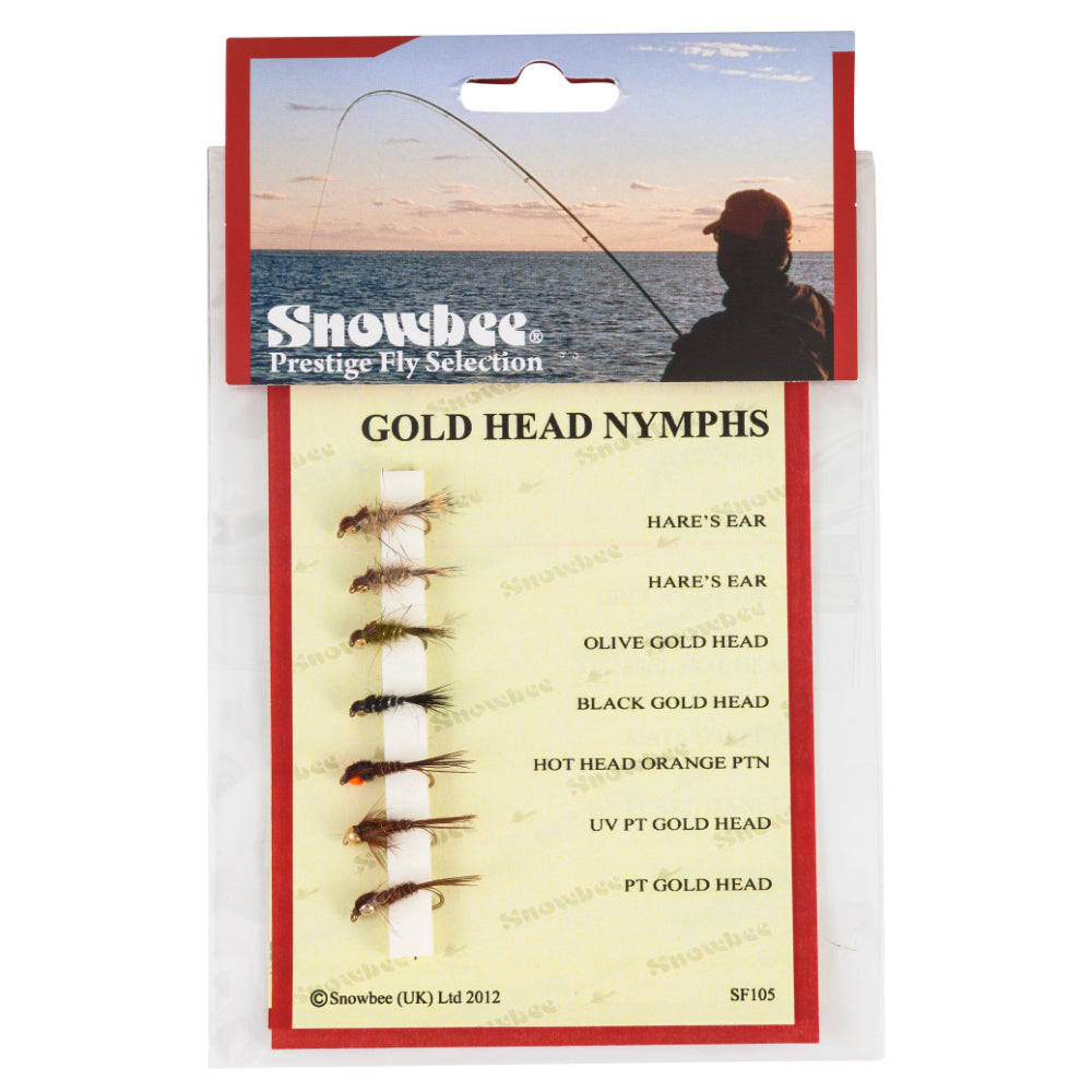 Snowbee Stillwater & General Fly Selection - SF105 Gold Head Nymphs - PROTEUS MARINE STORE