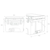 Utoka 20 Cool Box - Cool Grey - PROTEUS MARINE STORE